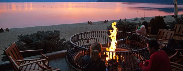 fire pit by the beach