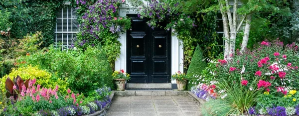 mini garden in front of the house