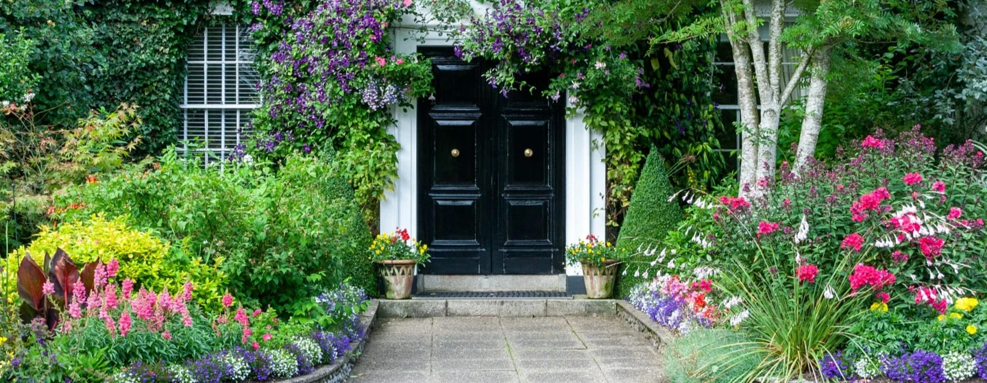 mini garden in front of the house