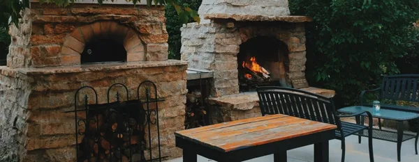 outdoor fireplace