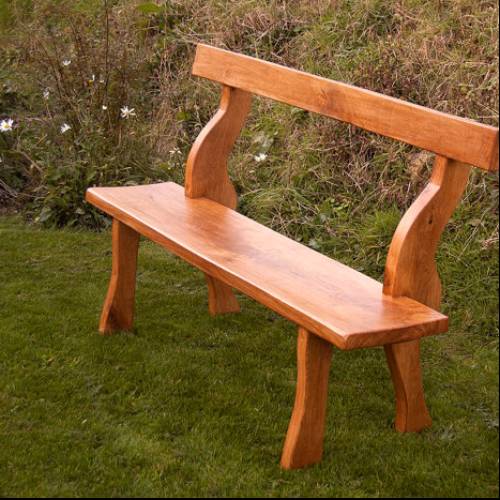 Rustic hand made Oak Garden Bench