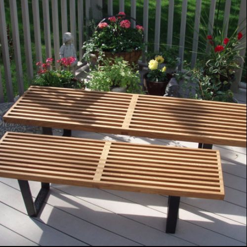 Teak Slat Bench