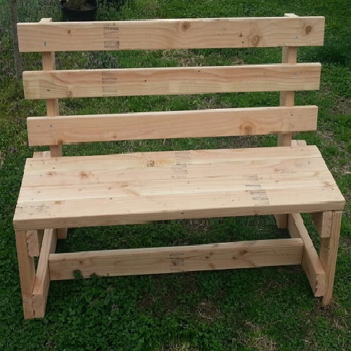 White Wood Garden Bench