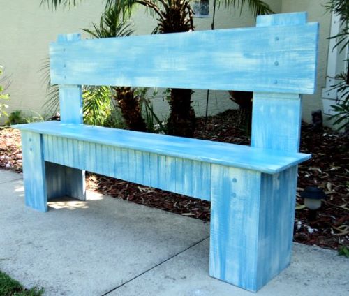 Rustic Wooden Bench for Country Cottages and Lake Houses - Price: $230 - Get it from Etsy