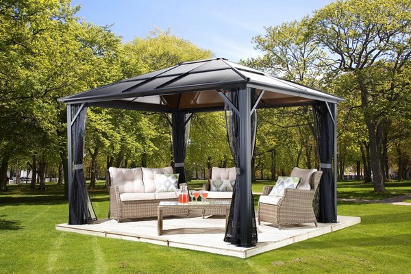 Sojag Meridian Charcoal Garden Gazebo