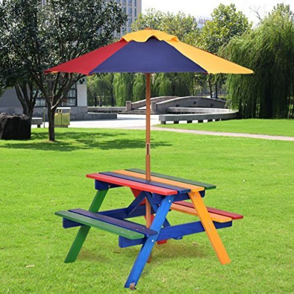 Children'S Wooden Picnic Bench