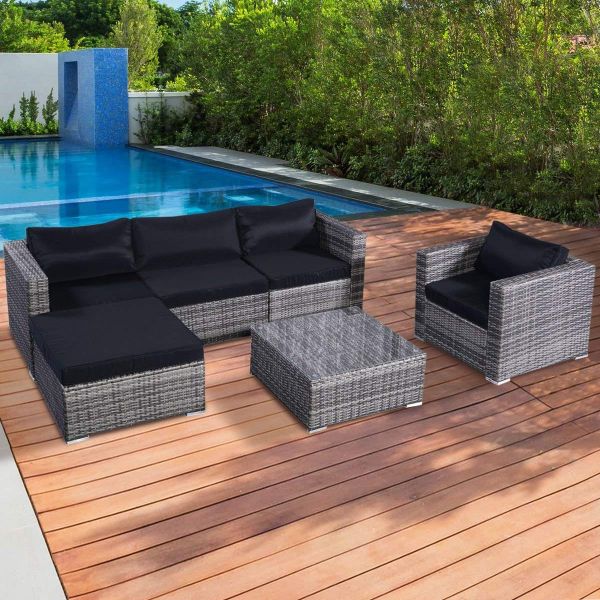 Garden Furniture Grey Rattan