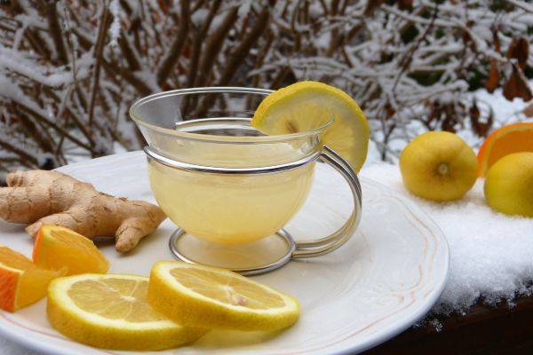 Lemon Tea with Ginger and Honey