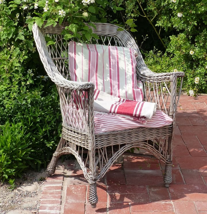 dried rattan chair that needs misting