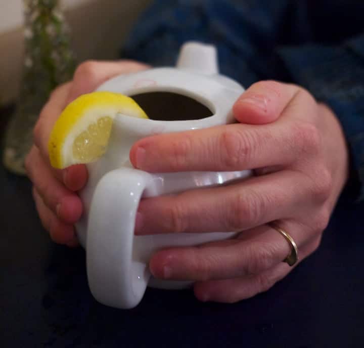 hot lemon tea for winter