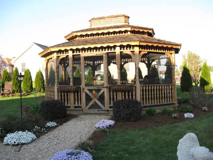 traditional tiered roof gazebo