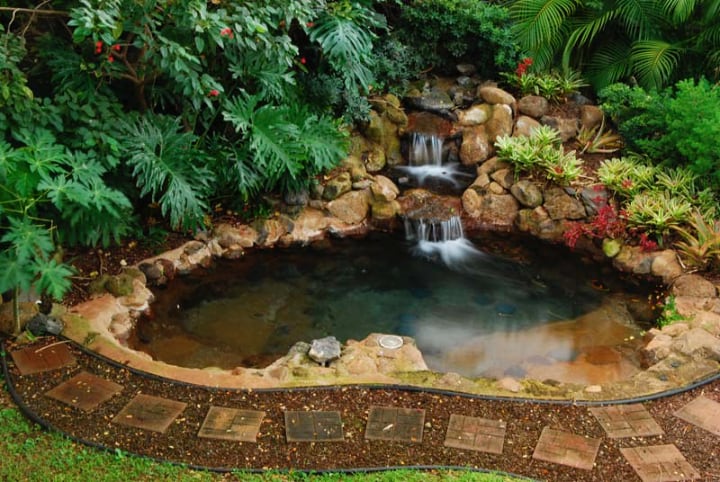 backyard waterfall