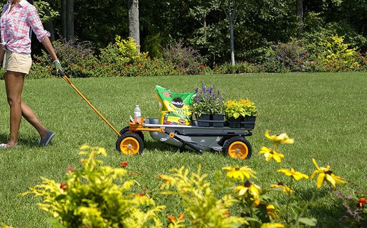 close handled wheelbarrow carts are easier to pull with heavier load