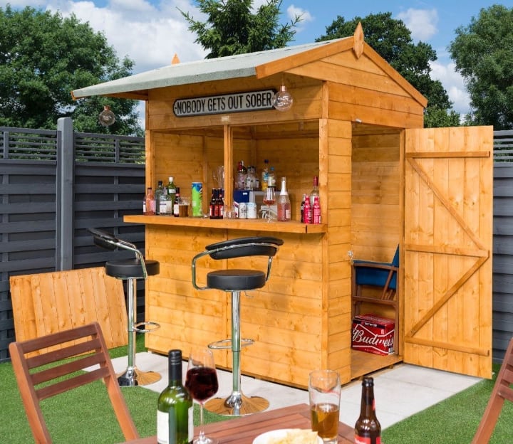 diy garden shed mini bar