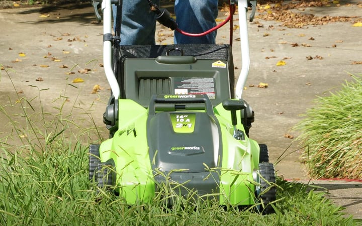 mower in action