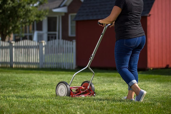 narrow push mower