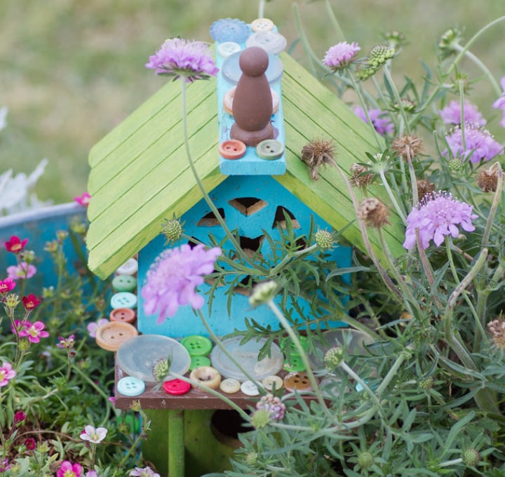 pastel fairy garden house