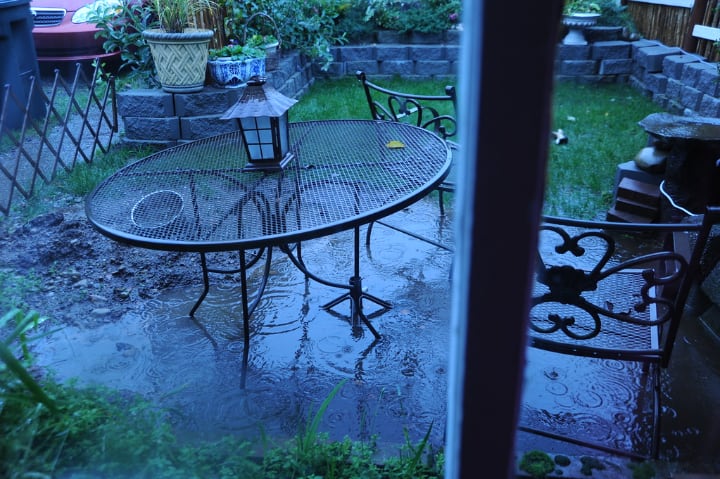 rainy patio