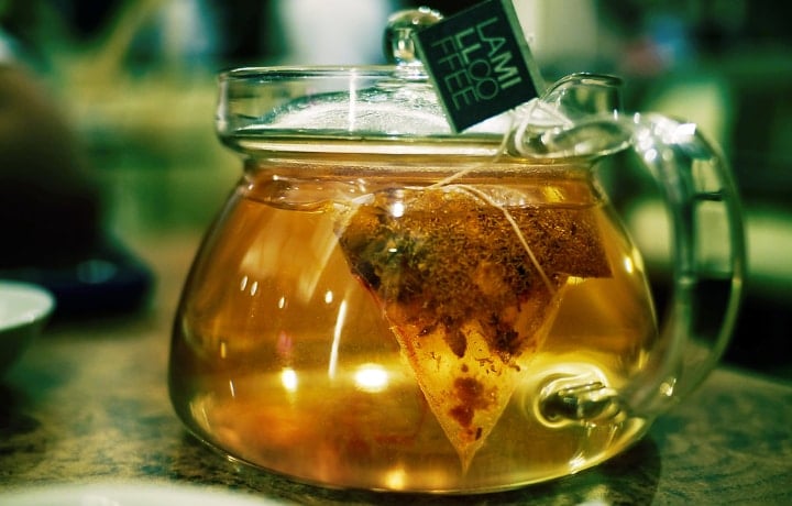 chamomile tea on pitcher