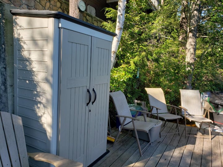 garden shed on the patio