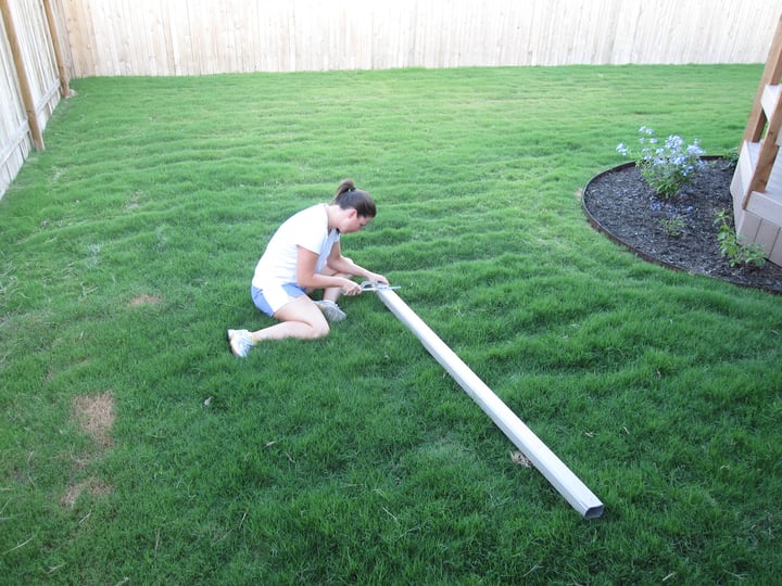 getting the rain gutter and downspouts ready