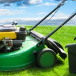 green lawn mower