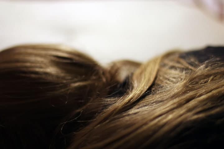 hair with bergamot oil
