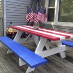 painted patriotic picnic table