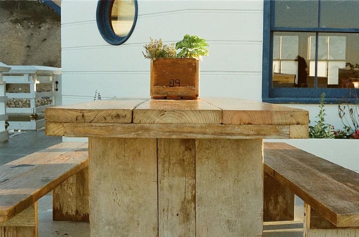 teak picnic benches