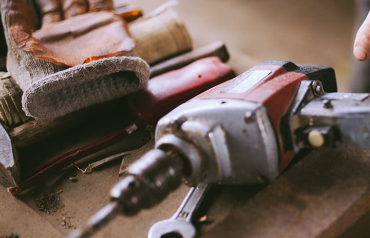 handtools for building a garden bench