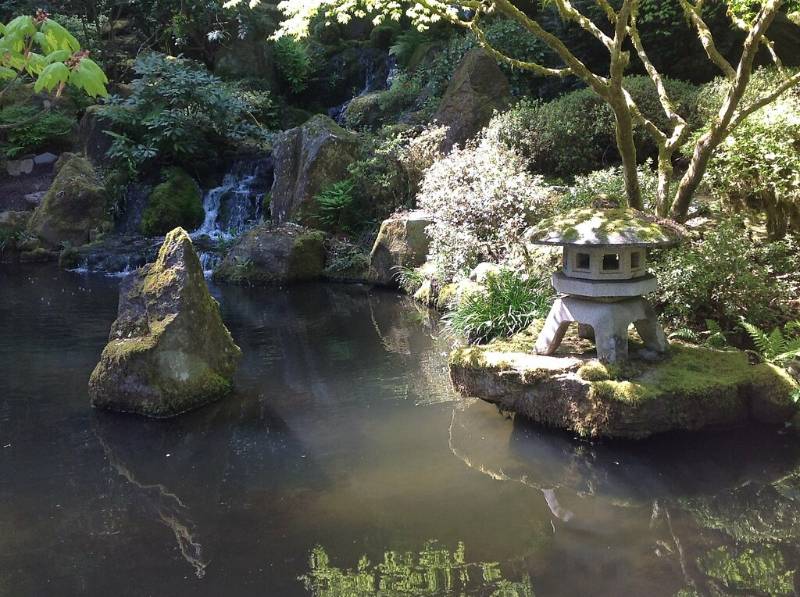 serene secret garden landscape