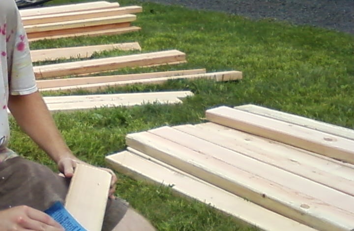 wood for building garden bench