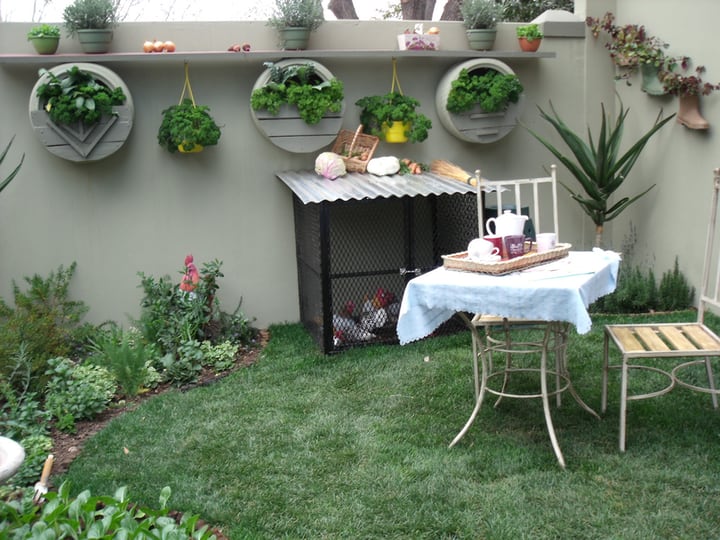 tiny creatively designed garden