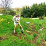 woman gardening