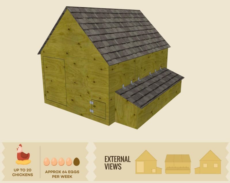 basic large chicken coop