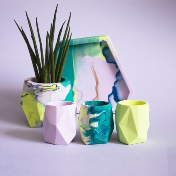 ceramic colorful plant pots