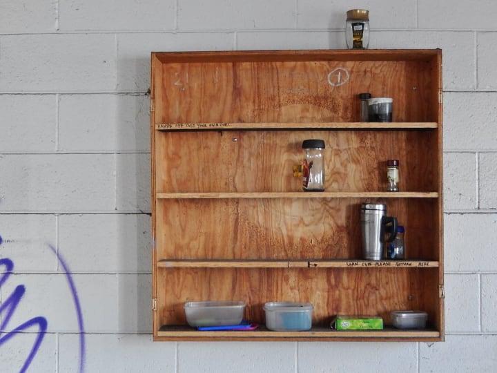 floating wooden shelf