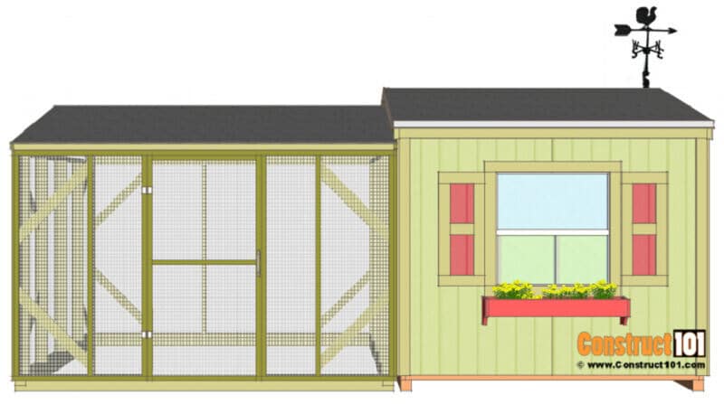 large chicken coop plan with run