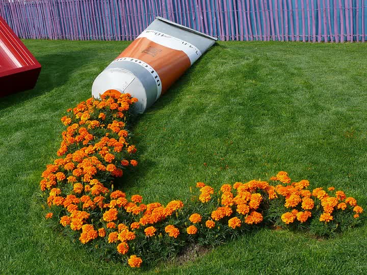 spilled tube flower garden ideas