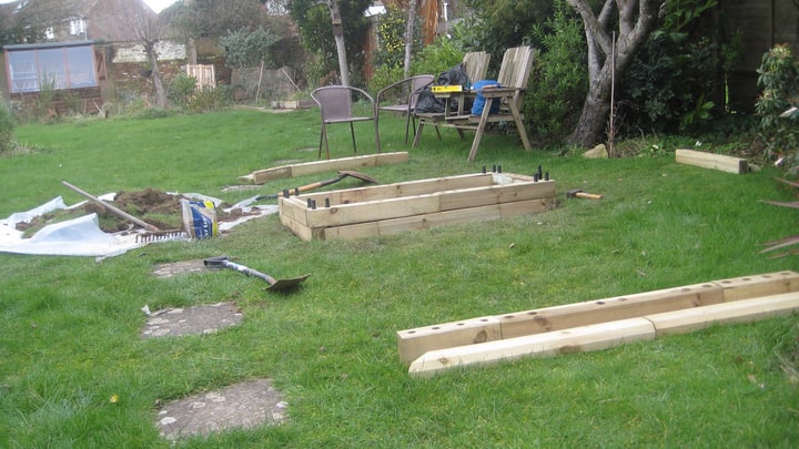 building raised garden bed frames