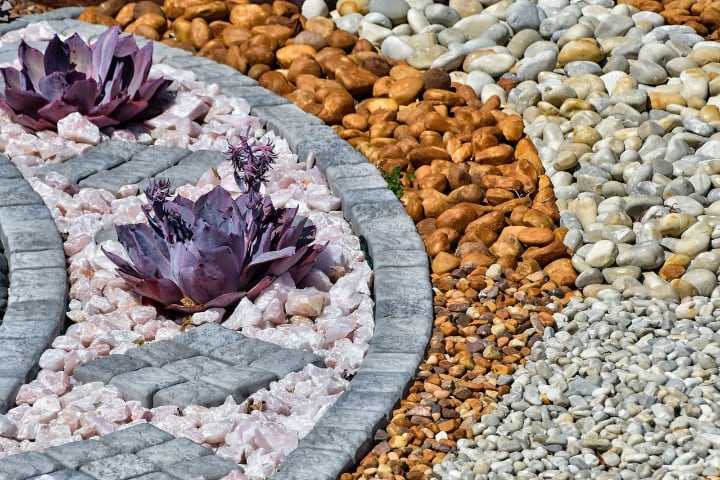 beautiful rock garden layout