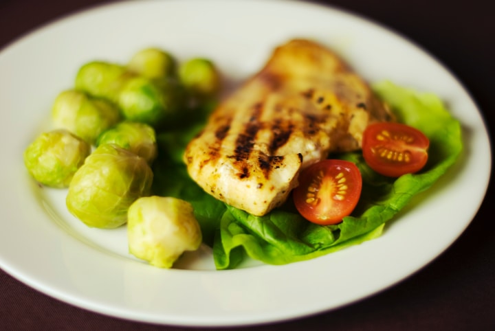 brussel sprouts paired with lettuce chicken and tomato