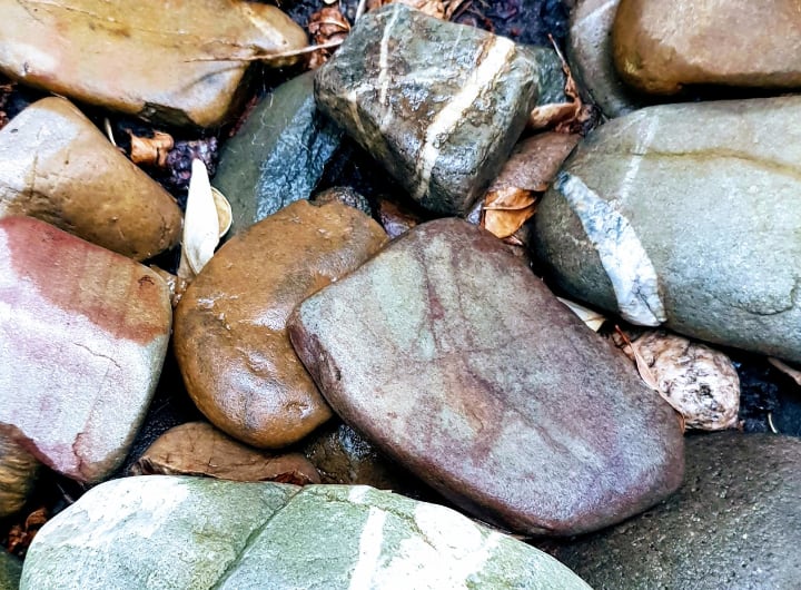 colorful garden rocks