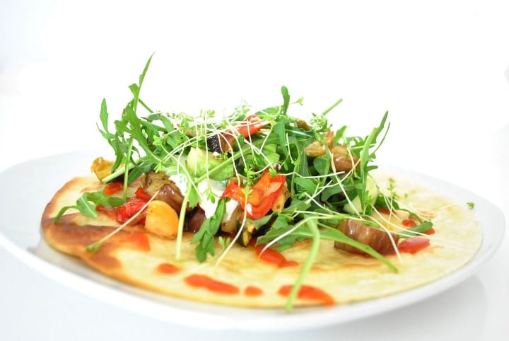 fajita with microgreens