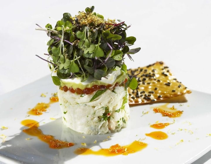 microgreens on top of a restaurant dish