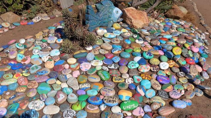 painted rock garden