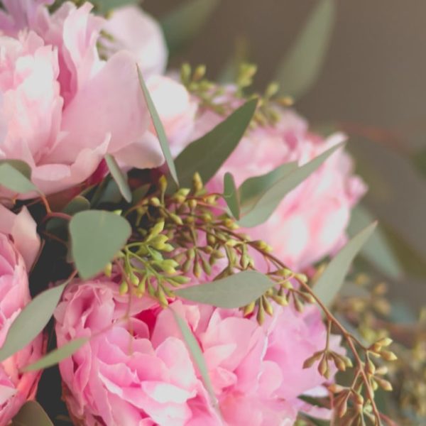 pink peonies