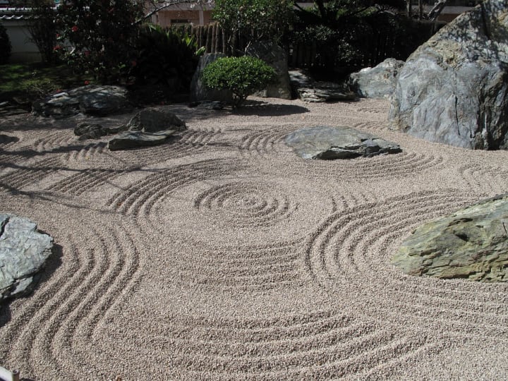 racking on rocky zen garden