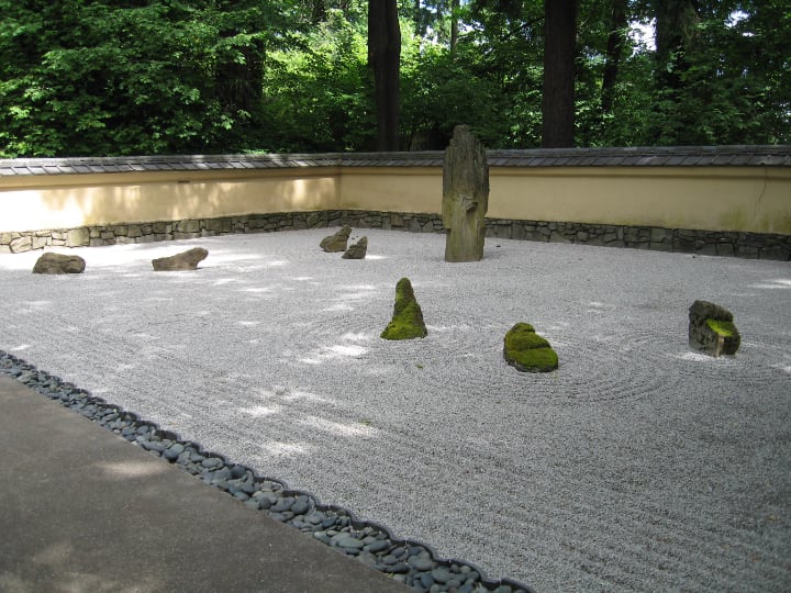 relaxing rocky zen garden