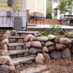 rock garden in a slope